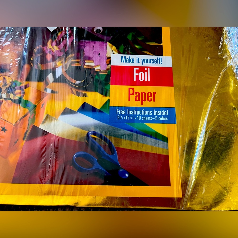 Cannon foil paper sheets gold, silver, blue, green